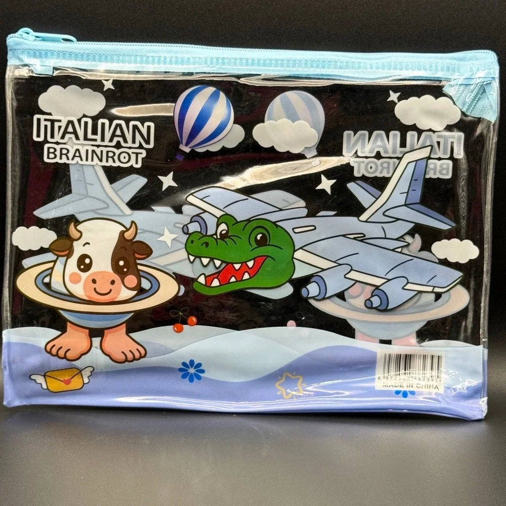 Clear Zipper Pencil Pouch Cute Cartoon Animals Kids School‎ Supplies Organizer